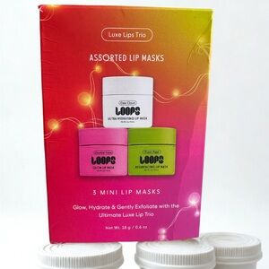 LOOPS Luxe Lips Trio — 3 Mini Lip Masks (Hydrating, Glow & Resurfacing)